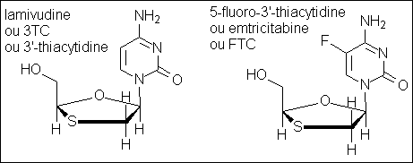 The chemical structures of 3TC (left) and FTC (right). Available at http://aras.ab.ca/articles/HAART-Nukes-AIDS-Umber